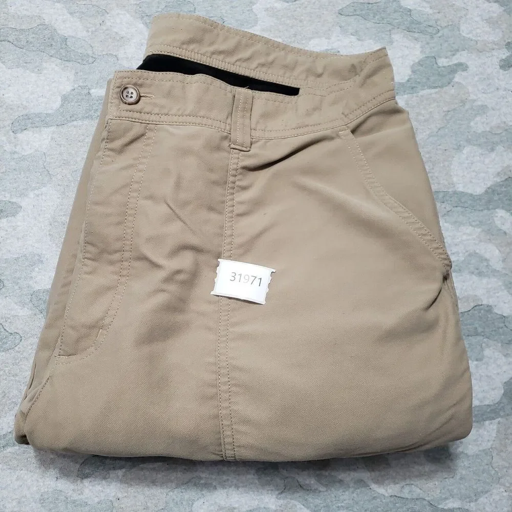 Orvis Pants Mens 38 Brown Fleece Lined Outdoors Stretch Straight Leg‎